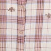 Blouse ample col montant manches longues beige femme