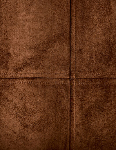 Manteau droit manches longues marron femme