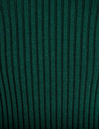 Robe tricot patineuse c&ocirc;tel&eacute;e vert fonc&eacute; femme