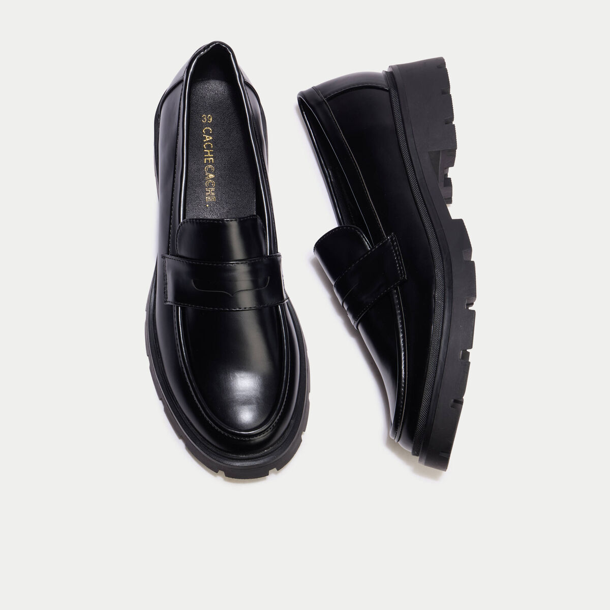 Mocassins noir femme
