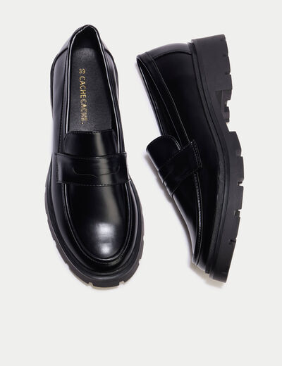 Mocassins noir femme