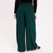 Pantalon large vert fonc&eacute; femme