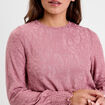 Blouse manches longues vieux rose femme