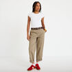 Pantalon chino avec ceinture amovible gris femme