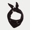 Foulard avec broderie marron fonc&eacute; femme