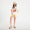 T-shirt oversize manches courtes blanc femme
