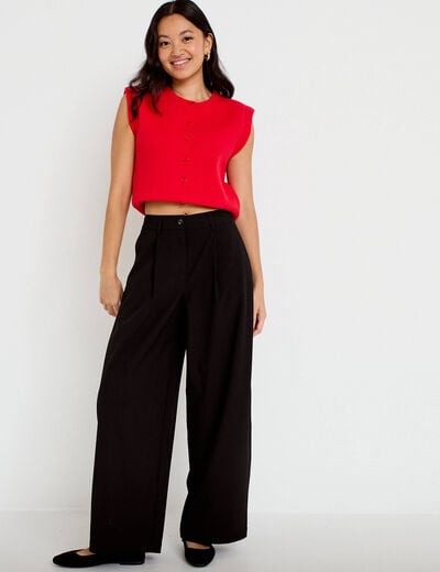 Pantalon bootcut taille standard noir femme