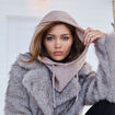 Cagoule taupe femme