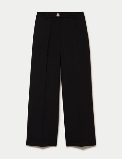 Pantalon bootcut taille standard noir femme
