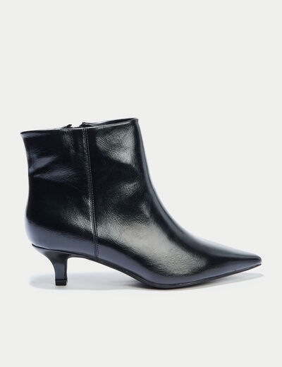 Bottines &agrave; talon noir femme