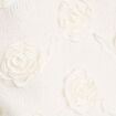 Pull fleurs en relief ecru femme