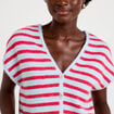 Gilet sans manches col v bleu femme