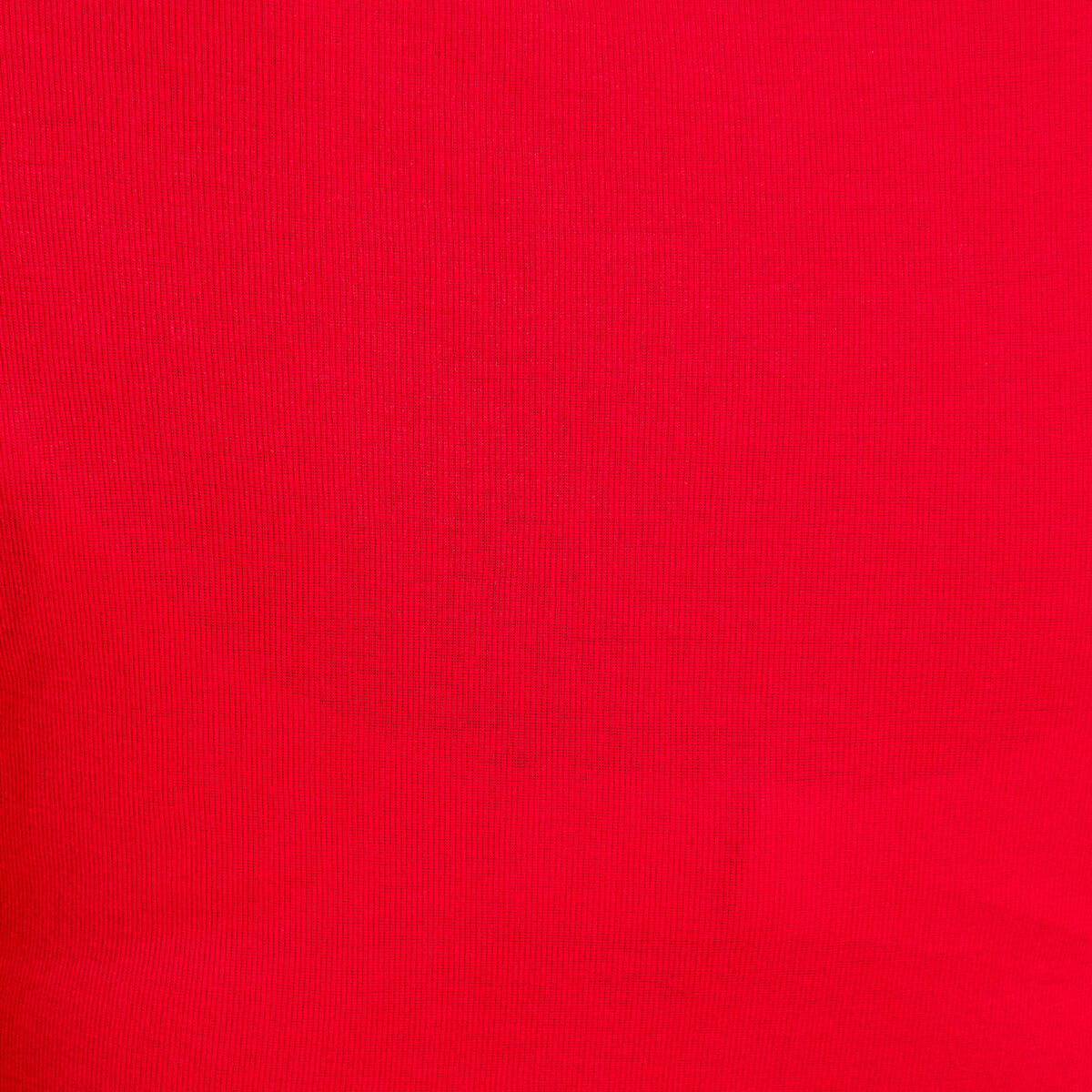 T-shirt col b&eacute;nitier manches longues rouge femme
