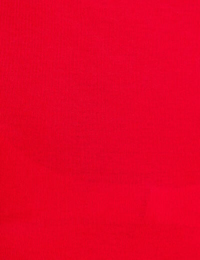 T-shirt col b&eacute;nitier manches longues rouge femme
