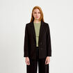 Blazer ajust&eacute; manches longues noir femme