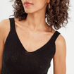 D&eacute;bardeur tricot col en V noir femme
