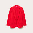 Veste blazer cintr&eacute;e rouge femme