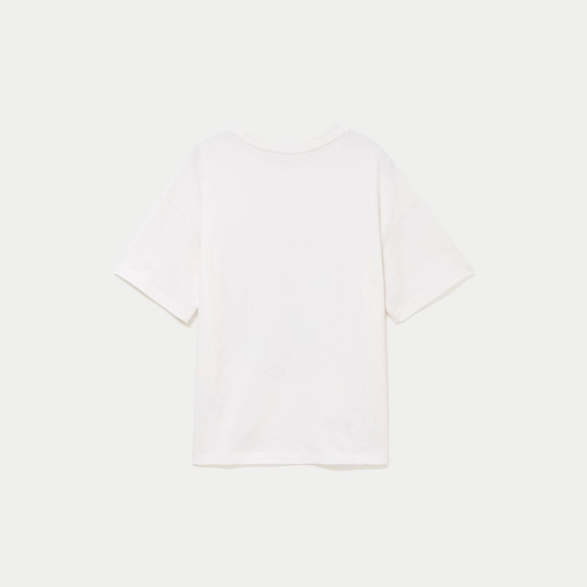 T-shirt oversize manches longues ecru femme