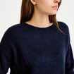 Pull manches longues bleu marine femme