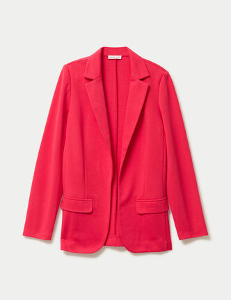 Veste blazer cintr&eacute;e rouge femme