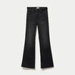 Jean bootcut avec ceinture amovible denim noir femme