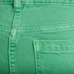 Jean wide leg cropped taille haute vert femme