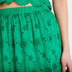 Jupon long &eacute;vas&eacute; avec broderie vert femme