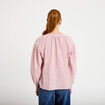 Blouse vichy brod&eacute;e rose femme