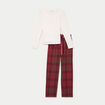 Pyjama manches longues rose femme