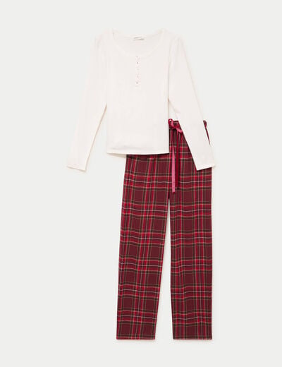Pyjama manches longues rose femme