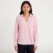 Chemise droite manches longues rouge femme