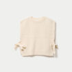 Pull sans manches ivoire femme