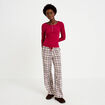 Pyjama manches longues rouge femme