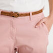 Pantalon chino 7/8&egrave;me rose pastel femme