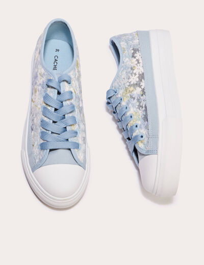 Tennis plates en dentelle bleu clair femme