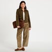 Veste zipp&eacute;e vert kaki femme