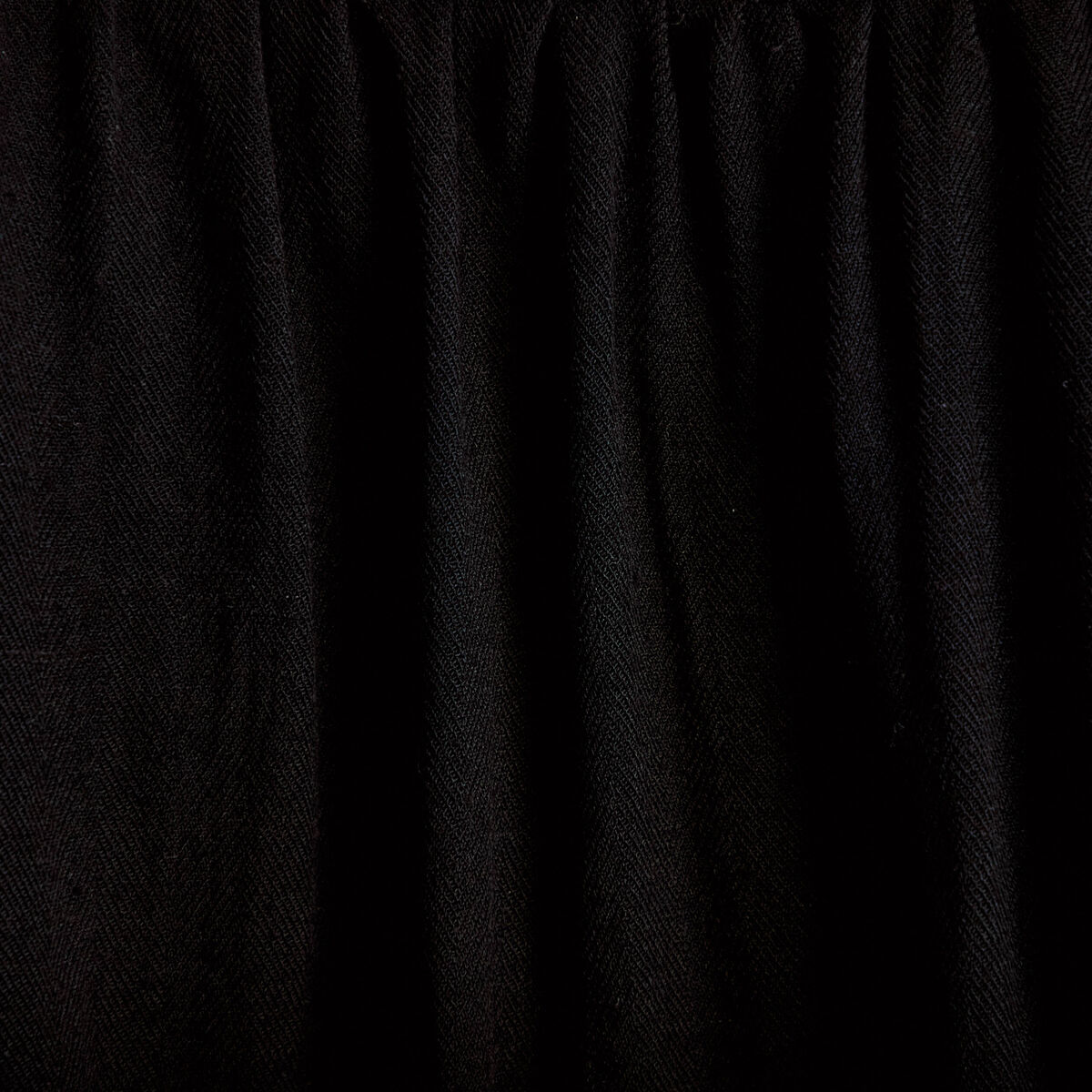 Blouse ample col v manches courtes noir femme