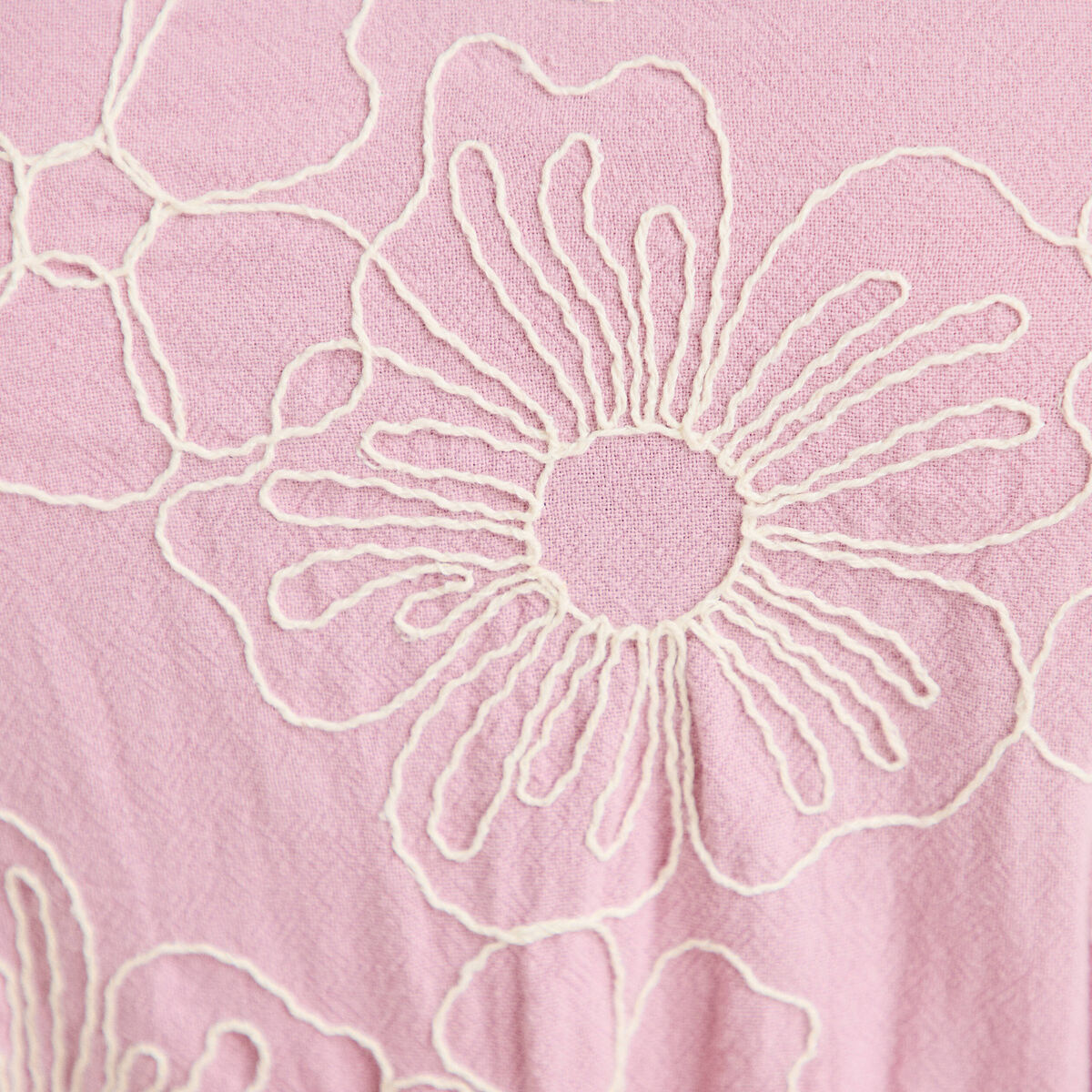 Robe droite 3/4 col v fines bretelles rose clair femme