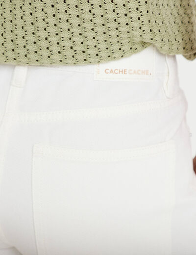 Short ecru femme
