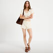 Short ajour&eacute; ecru femme