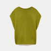 Gilet sans manches vert fonc&eacute; femme