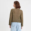 Pull manches longues vert fonc&eacute; femme