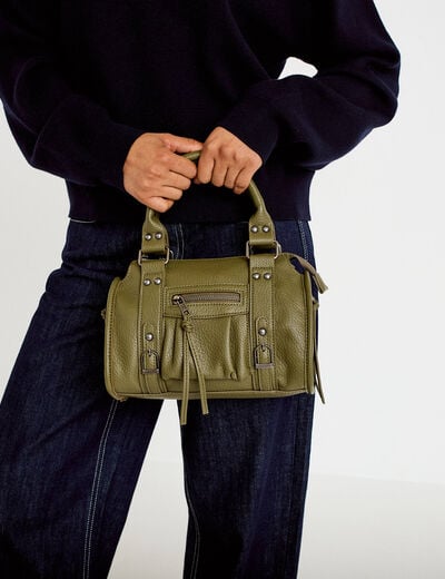 Sac port&eacute; main vert kaki femme