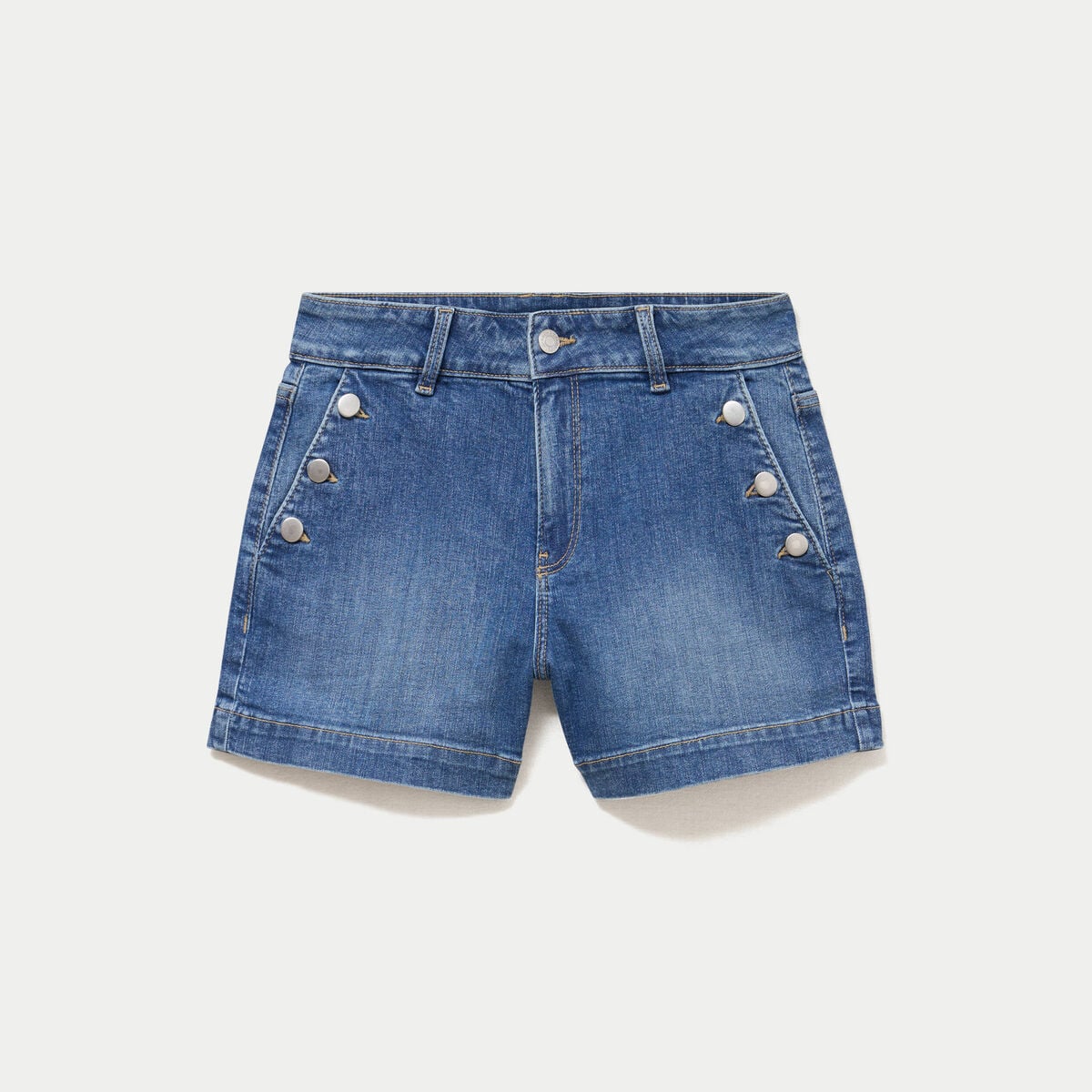 Short en jean denim double stone femme