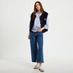 Gilet sans manches effet polaire bleu marine femme