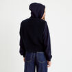 Gilet sans manches effet polaire col v bleu marine femme