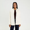 Chemise oversize en velours ivoire femme
