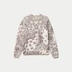 Pull col rond manches longues ecru femme