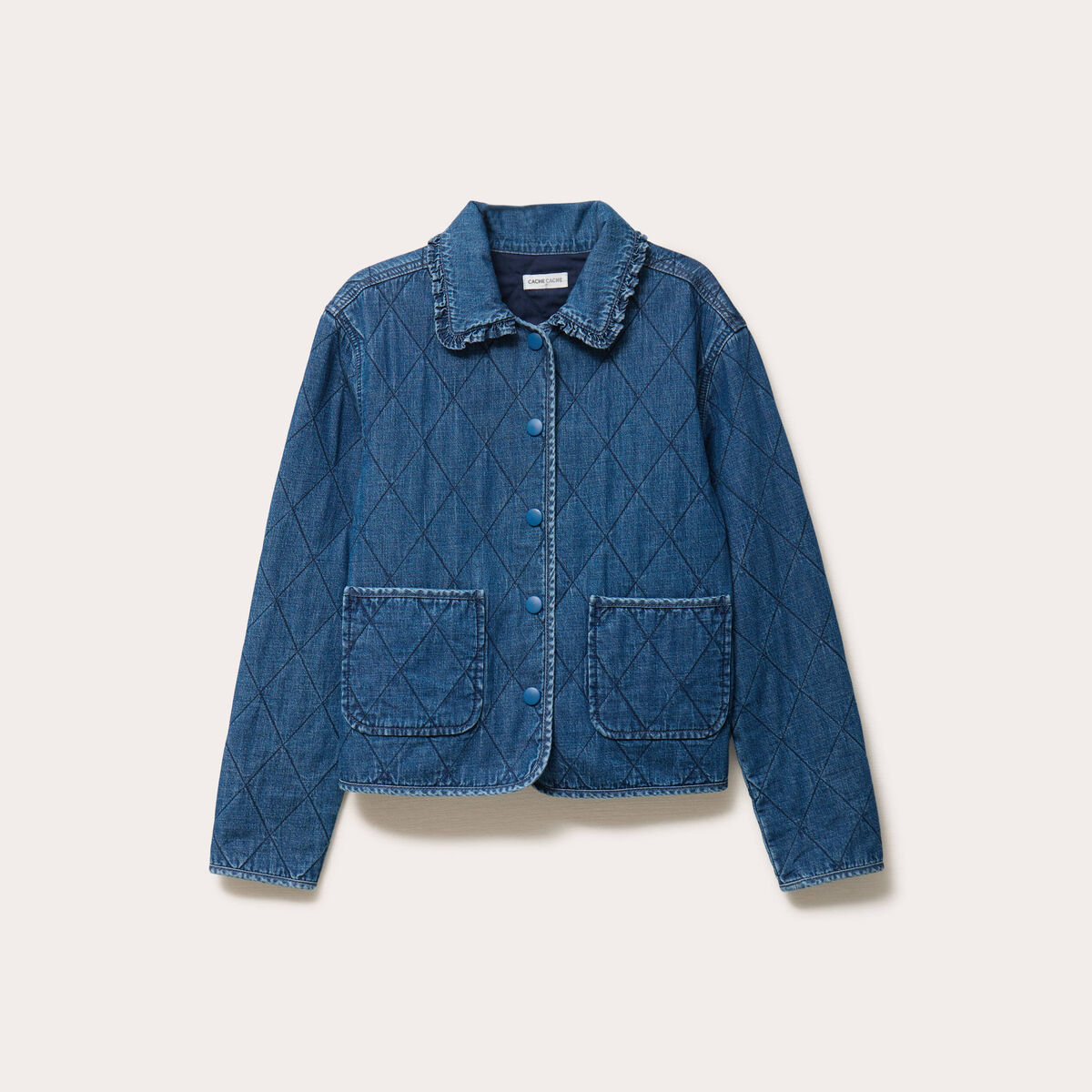 Veste en jean manches longues denim stone femme