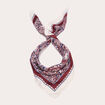 Foulard satin&eacute; soyeux bordeaux femme
